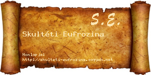 Skultéti Eufrozina névjegykártya
